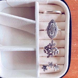 Pandora Rings size 9, set of 4
